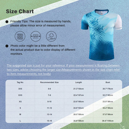 Kids Boys Short Sleeve Soccer Jersey Training Competition Team Uniform Tops V-neck Stylish Print T-shirt for Football Badminton