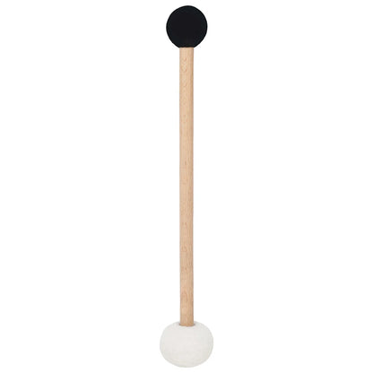 Singing Bowl Mallet Double-ended Felt Rubber Drum Sticks Percussion Bass Wooden Handle Lightweight Portable Practice Musical
