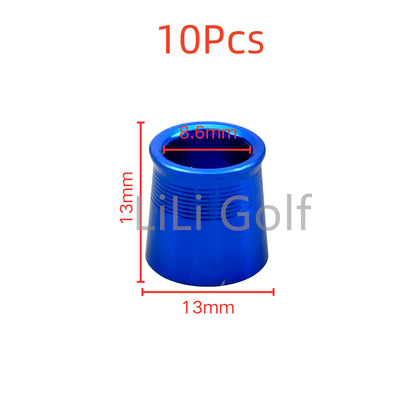 10Pcs/set Golf Club Shaft Sleeve Aluminium Ferrules fit Driver Fairway Hybrid Irons Club Head Aluminum Ring High quality .