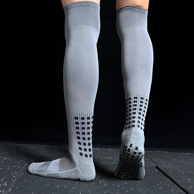 Men New Soccer Socks Breathable and Women Non-Slip Knee High Towel Bottom Cycling Hiking Sports Training Long Football Socks