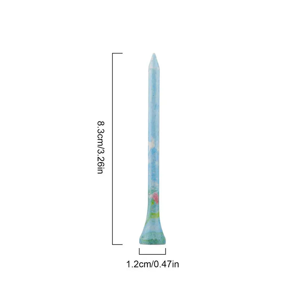 Golf Practice Tees 50pcs Professional Practice Colorful Golf Tees Wood Material Golf Equipment For Golf Novices Professions And