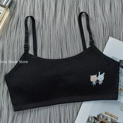 8-16 Years Kids Bras Young Girls Underwear Teenage Training Bras Women Cotton Kids cute Brassiere Tube Tops Girl's Sport Bras