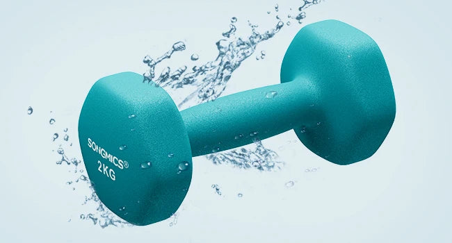 SONGMICS Dumbbell Set Short dumbbells Dumbbell Set 12kg Hexagon Neoprene dumbbells