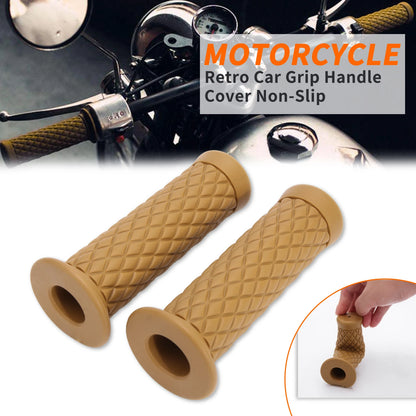 7/8" 22mm 24mm Retro Motorcycle Hand Grips Universal Non-slip Rubber Handlebar Grips for Moto Scooter Motocross Motorbike Grips