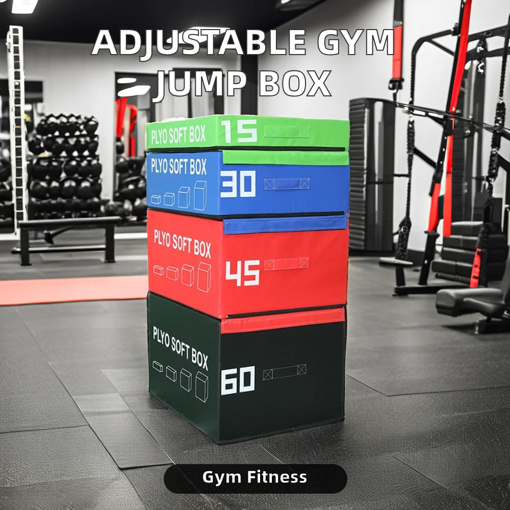 Custom Wholesale Gym Equipment Professional Plyo Soft Boxes Custom Fitness Adjustable Height Step Trainer Plyometric Jump Box