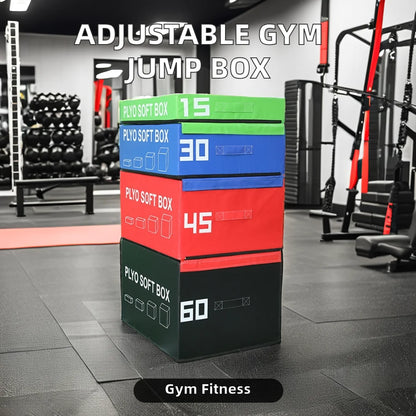 Custom Wholesale Gym Equipment Professional Plyo Soft Boxes Custom Fitness Adjustable Height Step Trainer Plyometric Jump Box