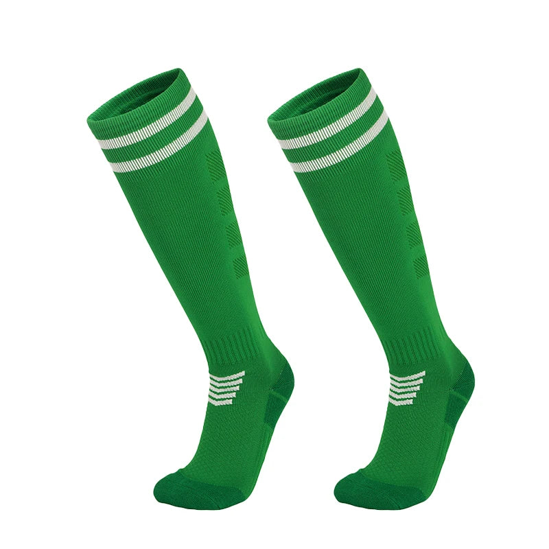 Towel Bottom Soccer Socks Breathable Knee High Training Long Stocking Adults Youths Kids Practical Competition Football Socks