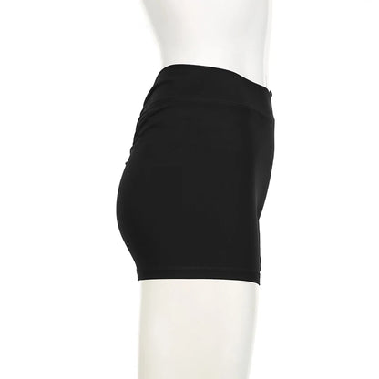 Darlingaga Casual Solid Ruched Skinny Summer Shorts Women Sportswear Gym Basic Short Pants Folds Yoga Clothing Streetwear Bottom