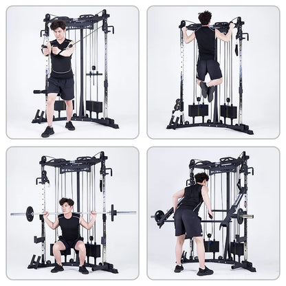 Gym commercial small bird dual arm machine comprehensive training device, multi-functional gantry strength fitness equipment