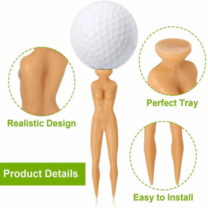 Pack of 20 Plastic Golf Tees Lady Tees Woman Golf Tees Nude Golf Tees for Golf Training
