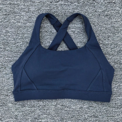Women Cross Strap Sports Bra Top Women Push Up Sport Bra Yoga Gym Crop Top Brassiere Fitness Top Sport Bra Breathable Bras