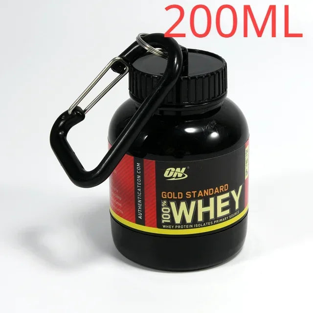 Portable Protein Powder Bottle With Whey Keychain Health Funnel Medicine Box Small Water Cup Outdoor camping Container