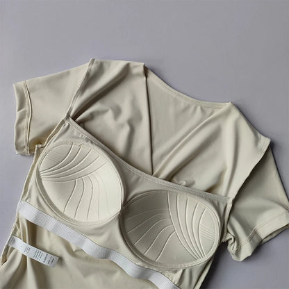 Yoga Clothing Design Top for Women in Summer Fashion Slim Short Sleeves Professional Pilates Skipping Rope Quick Drying Clothes