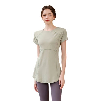 2024 Yoga Clothes Women Top Short Sleeve Sportswear Woman Gym Running T-shirt Yoga Wear Fitness Pilates Blouse Yoga Clothing