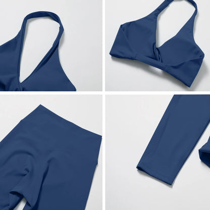 2 Pieces Yoga Set Women Gym Tracksuit Sport Bras Fitness Leggings Outfits Workout Suits Ladies Training Clothes Sets Sportwear