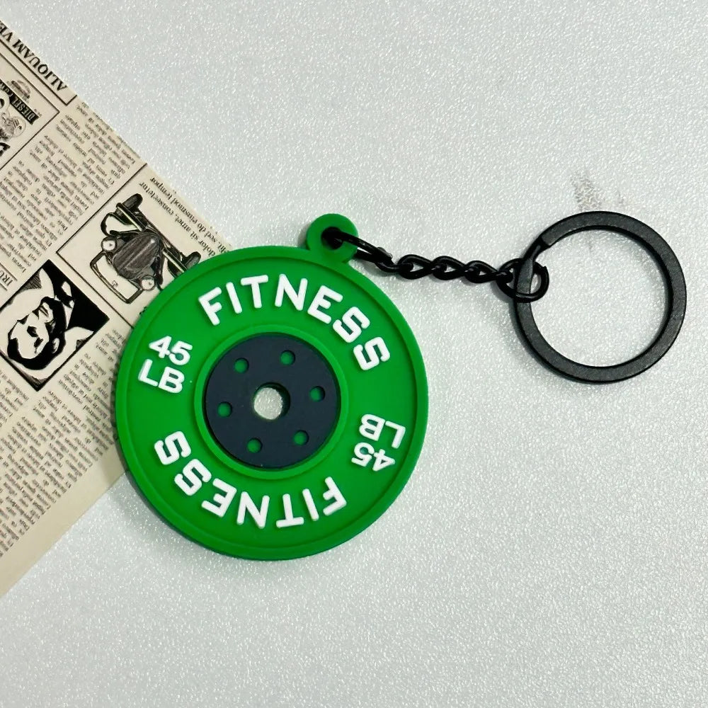 Simulation Dumbbells Keyring Kettlebells Water Cups Cool Creative Bag Charm Fitness Series Pendant Car Key Ornament