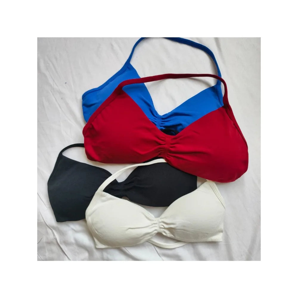 Summer European and American Neck-strapped Sports Underwear Beautiful Back Women Canwear Comfortable and Breathable Fitness Bras