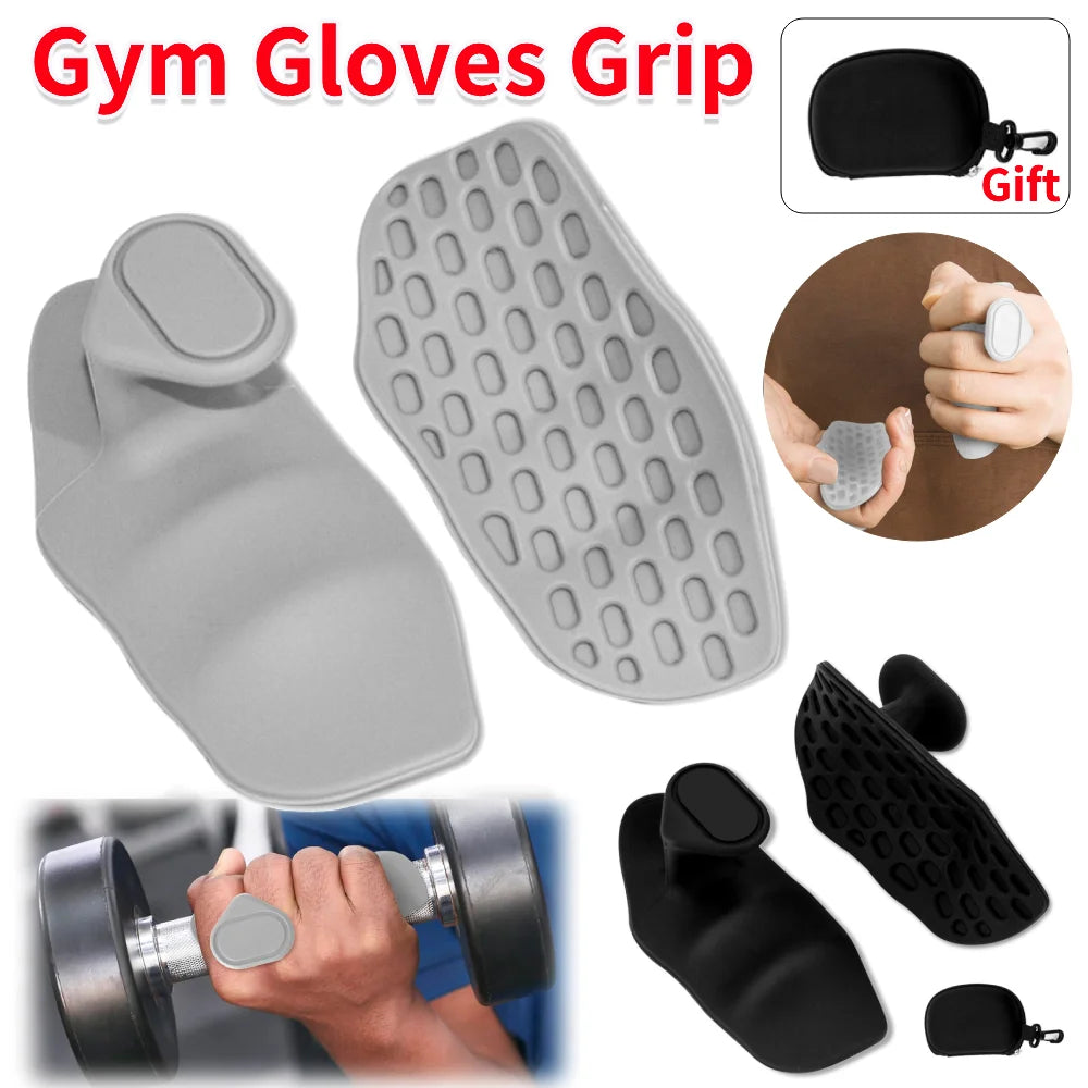 Silicone Weight Lifting Grips Fingerless Workout Gym Gloves Bodybuilding Gymnastics Hand Grips for Gym Training Exercise