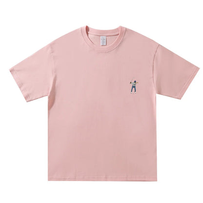 Summer New Golf T-shirt Unisex Golf Round Neck Top Breathable Loose Sports T-shirt Golf Wear for Men and Women