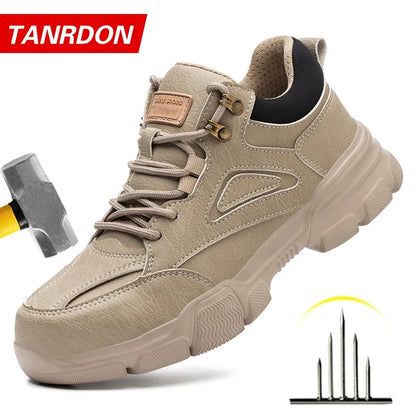 Safety Shoes Men Steel Toe Work Shoes Anti-smash Anti-puncture Indestructible Shoes Protective Boots Tactical Boots