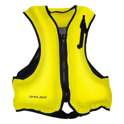 Inflatable Snorkeling Vest Adjustable Water Sports Safety Vest Breathable Inflatable Buoyancy Vest for Swimming Kayaking Boating