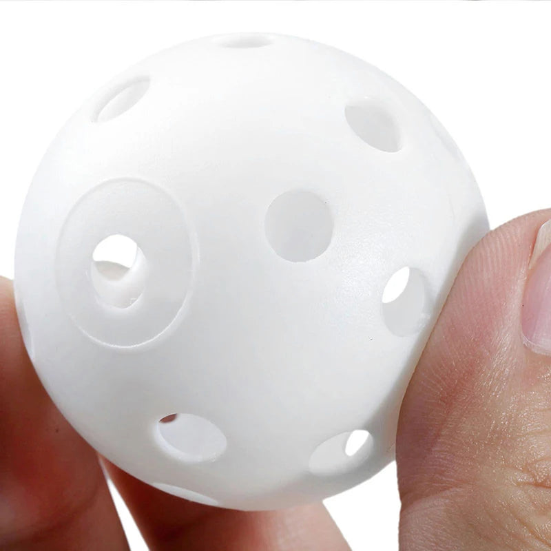 12Pcs Practice Golf Balls Hollow Plastic Golf Training Balls Colored Airflow Golf Balls Swing Practice Driving Range PE Toy Ball