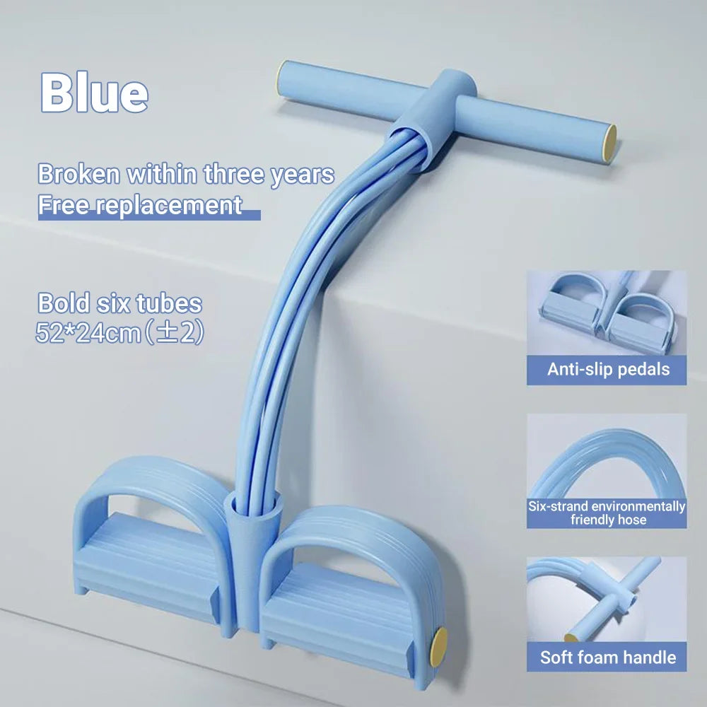 6-Tube Resistance Bands Yoga Pedal Puller