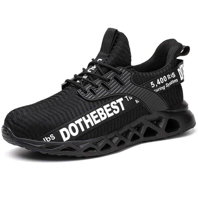 Safety Shoes Men For Work Sneakers Women Men Steel Toe Work Shoes Security Protective Shoes Lightweight Anti-Smash Anti-Puncture