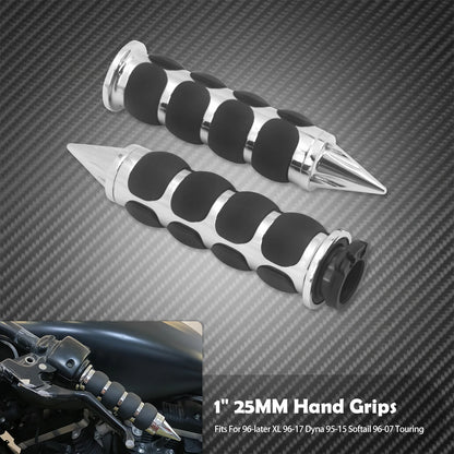 1" Motorcycle Hand Grips 25mm Handlebar Handle Bar For Harley Touring FLHR Softail Fat Boy Sportster XL 883 1200 Dyna For Honda