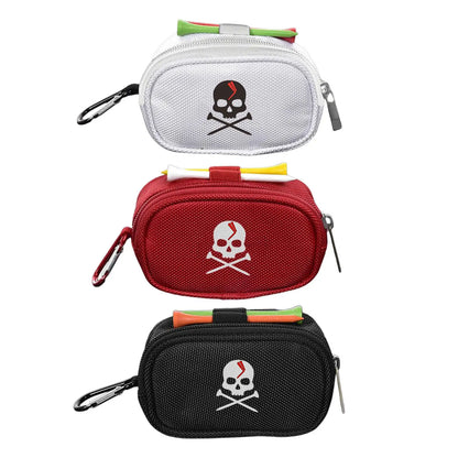 Golf Ball Holder Bag Utility Zipper Waist Pouch 3 Golf Balls 2 Golf Tees Outdoor