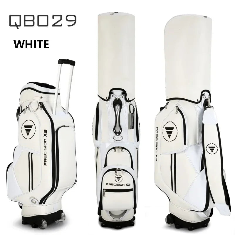 PGM Tie Rod Golf Standard Ball Bags Waterproof PU Stand Bags with Wheel Portable Multi-Functional Golf Package Can Put 13 Clubs