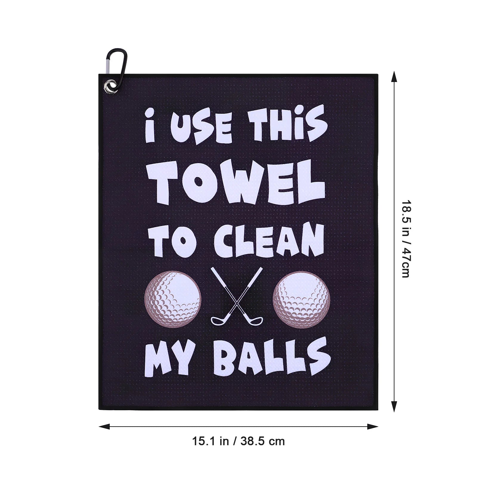 2 Pcs Black Golf Towel Microfiber Towels For Bags Accessories Golf Training Aids Sports Equipment Dry Towels Towel Golfer