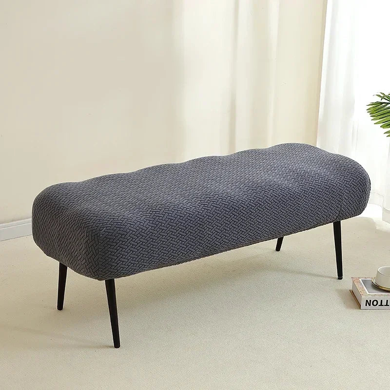 1PC Stretch Jacquard Long Bench Cover Dining Anti-dirty Piano Stool Covers Durable Seat Protector Pad for Living Room Home Decor