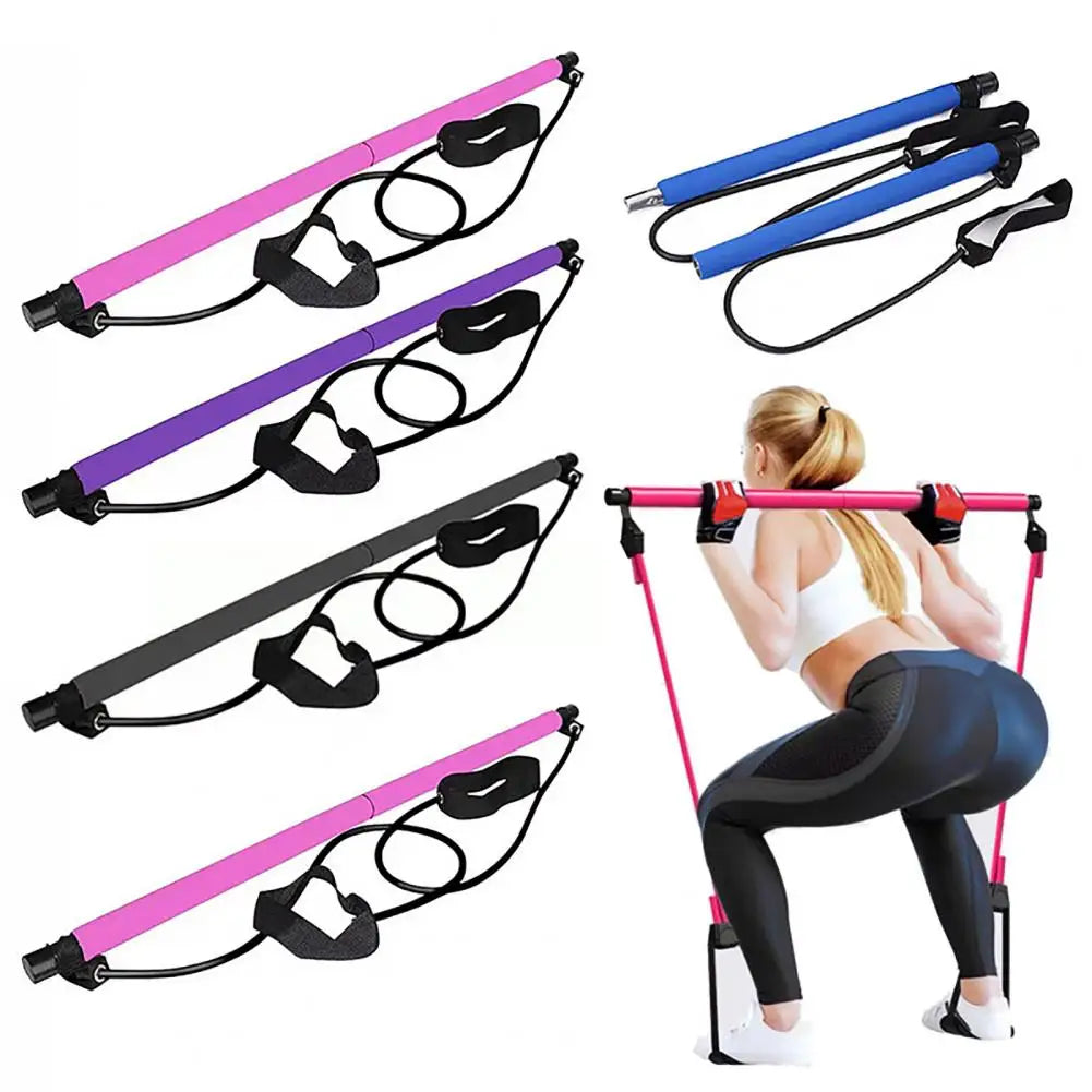 Pilates Bar with Resistance Band Strength Training Pilates Bar Pilates Bar Resistance Band Set for Full Body Strength for Leg