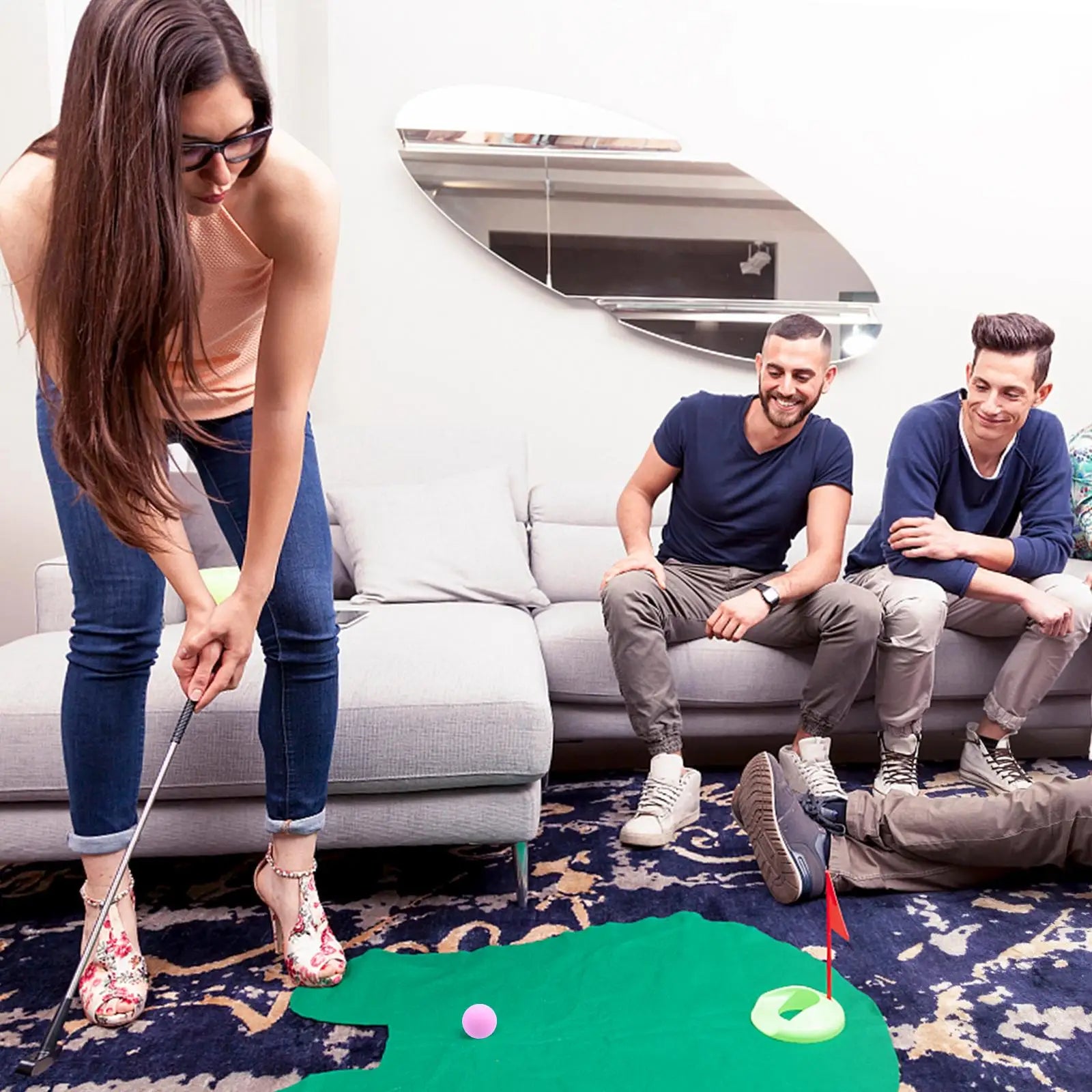 5pcs 60mm Soft Training Balls for Indoor Practice Bright Color Lightweight Portable Eva Material Golf Supplies