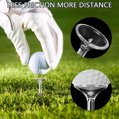 Premium Golf Tees,Unbreakable Transparent Plastic Golf Tees, Reduces Friction & Side Spin, 30Count
