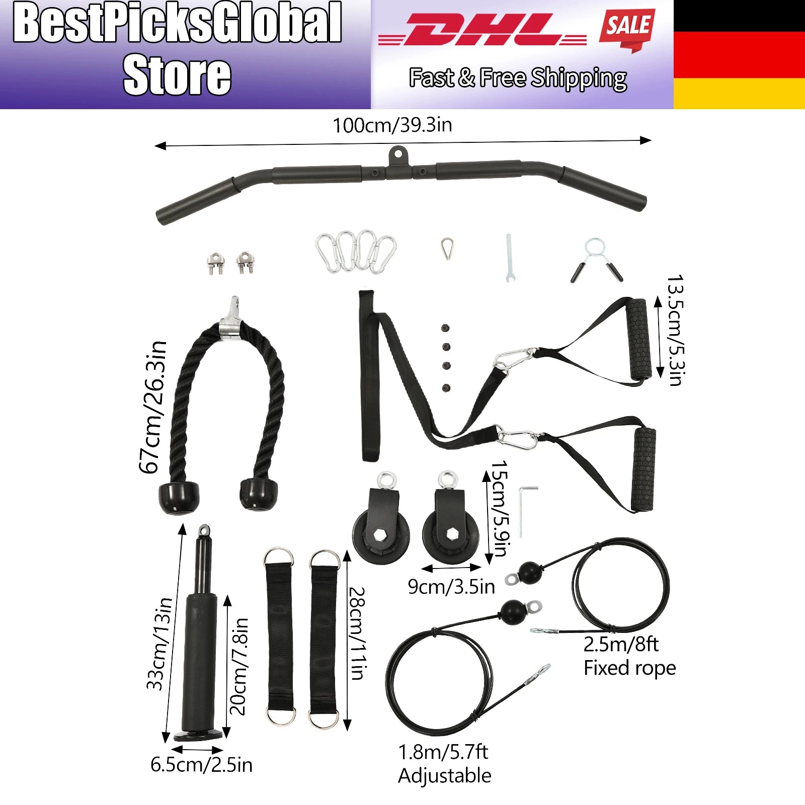 Fitness Cable Pulley System – Corrosion-Resistant