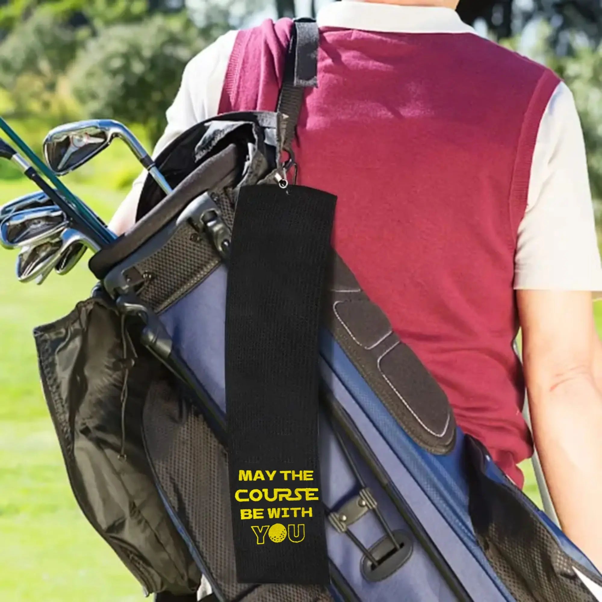 Funny Microfiber Premium Golf Towel, Embroidered Golf Towels for Golf Bags for Men&Women, Golf Accessories for Men Golfers