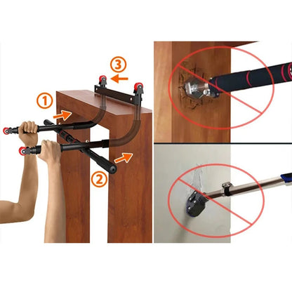 Gym Frame Multi-functional Doorway Chin-Up Equipment Adjustable Indoor Fitness Door Horizontal Bar Home Pull Up Workout Handles