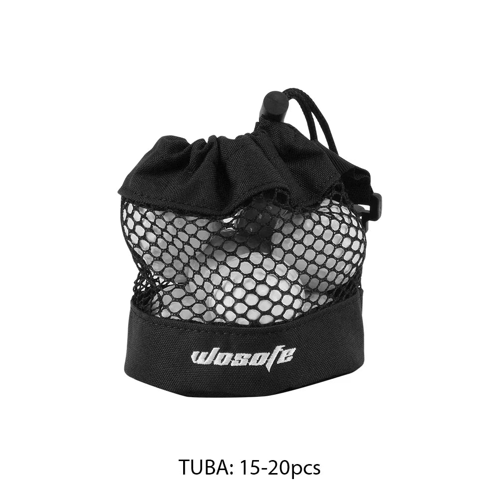 1pc  Black Golf Ball Pouch Bag, with High Quality Mesh Nylon and Hanging Plastic Clip,Convenient To Hang On Golf Bag