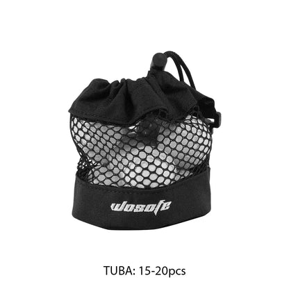 1pc  Black Golf Ball Pouch Bag, with High Quality Mesh Nylon and Hanging Plastic Clip,Convenient To Hang On Golf Bag