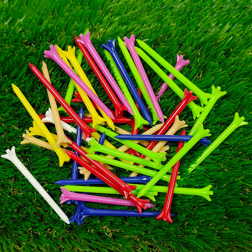 40 Pack Plastic Golf Tee Set 2-3/4'' Unbreakable Golf Tees Improved Durability Reduced Friction and Increased Drive Distance