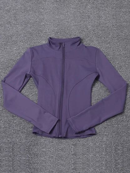 Sport Jacket Yoga Tops Women's Costume Long Sleeve Gmy Shirt Workout Coat Gym Training Woman Clothing Sportswear 2025 Summer