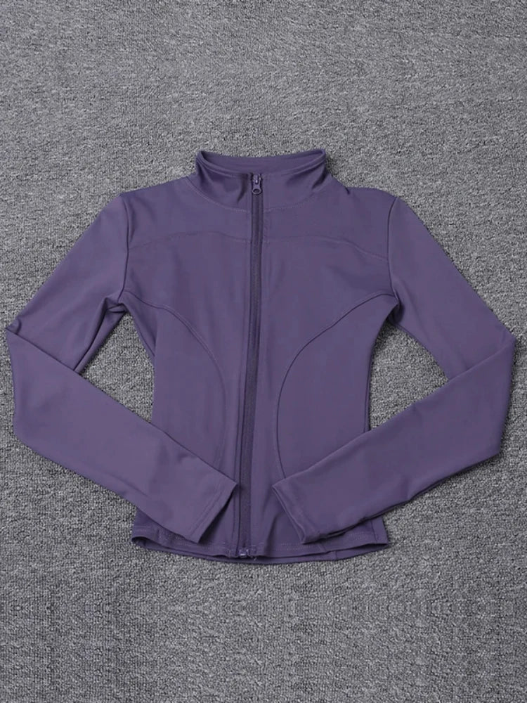 Sport Jacket Yoga Tops Women's Costume Long Sleeve Gmy Shirt Workout Coat Gym Training Woman Clothing Sportswear 2025 Summer