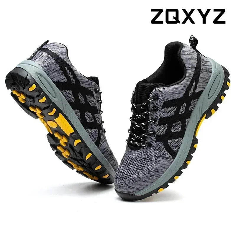 Safety Shoes Man Work Sneakers  Construction Steel Toe Work Shoes Safety Boots Men Shoes Anti-puncture Working Sneakers