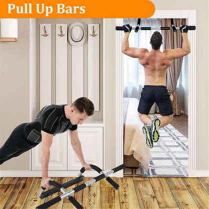 A71Z Wall Mounted Pull Up Bar - Chin Up Bar for Doorway, Multi-Gym Home Fitness Equipment with Enhanced Door Frame Protection