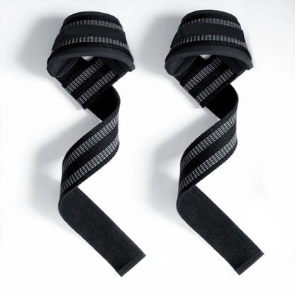 MKAS Padded Cotton Lifting Straps For Deadlifts Weight Lifting Wrist Support Belt Crossfit Hand Grips Fitness Bodybuilding