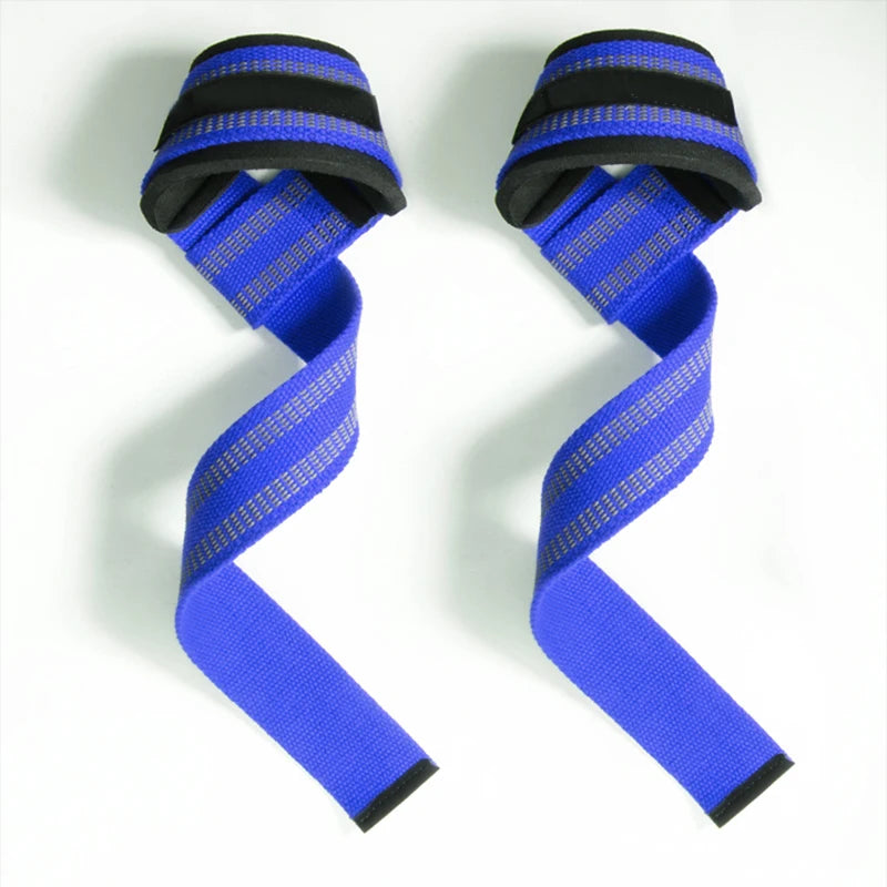 MKAS Padded Cotton Lifting Straps For Deadlifts Weight Lifting Wrist Support Belt Crossfit Hand Grips Fitness Bodybuilding